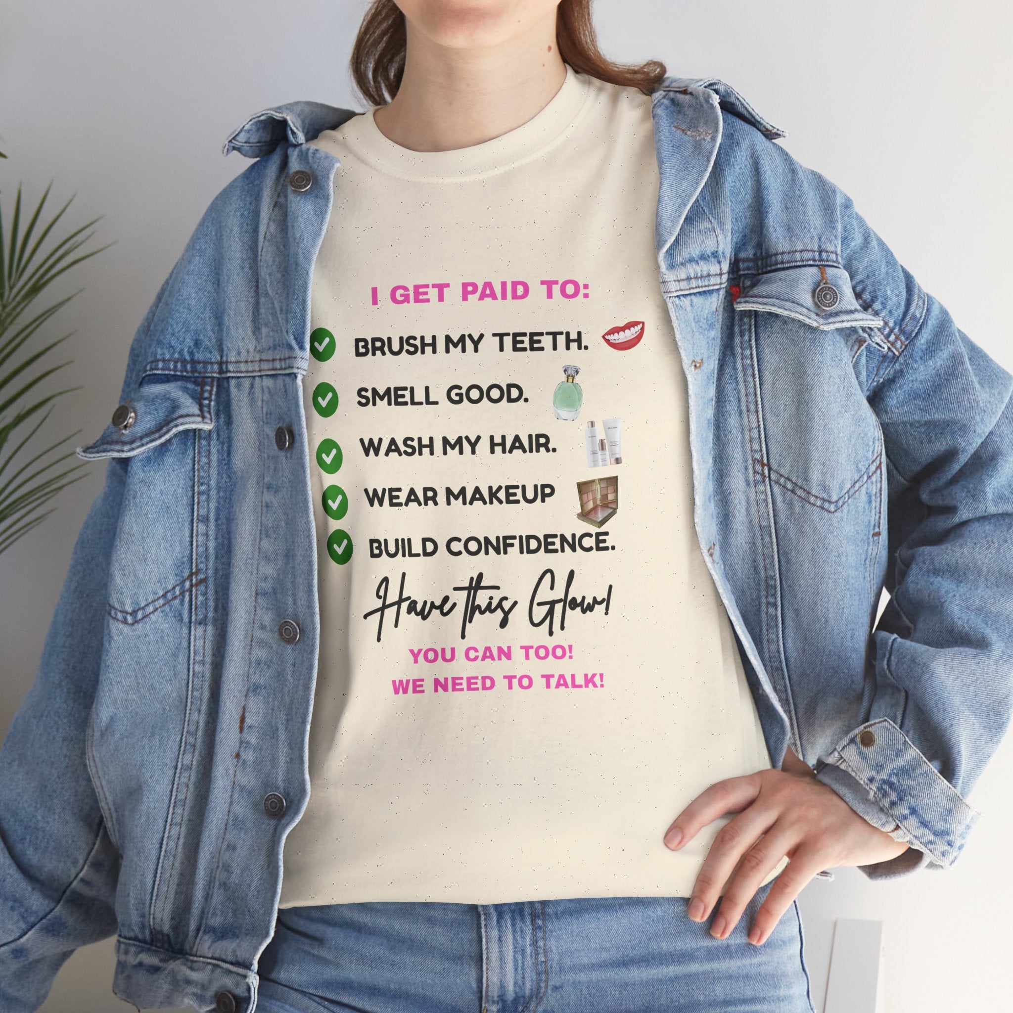 Glow Up Empire I get Paid to Confidence Coach Graphic T‑Shirt